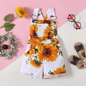 img 3 attached to 🌺 Floral Toddler Girls Corset Romper Jumpsuit Harem Pants Overalls for 2021