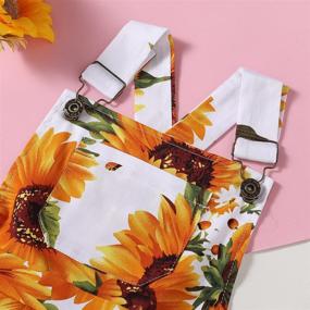 img 1 attached to 🌺 Floral Toddler Girls Corset Romper Jumpsuit Harem Pants Overalls for 2021