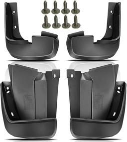 img 4 attached to 🚗 Honda Civic 2006-2011 Sedan: Front and Rear Side Mud Flaps Set - Splash Guard Replacement"