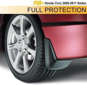 img 2 attached to 🚗 Honda Civic 2006-2011 Sedan: Front and Rear Side Mud Flaps Set - Splash Guard Replacement"