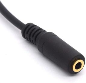 img 3 attached to 🔌 90° Right Angled 4 Pole 3.5mm TRRS Audio Stereo Cable Adapter Cord - Male to Female