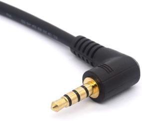 img 2 attached to 🔌 90° Right Angled 4 Pole 3.5mm TRRS Audio Stereo Cable Adapter Cord - Male to Female