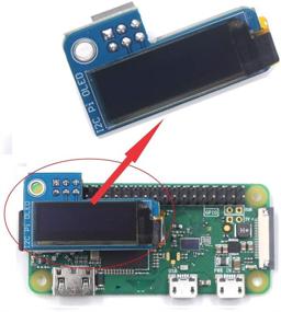 img 4 attached to 🔵 DIYmall PiOLED 0.91 дюймовый I2C 128X32 SSD1306 OLED дисплей модуль для Raspberry Pi - набор из 2 синих дисплеев