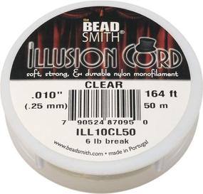 img 1 attached to 💎 Beadsmith Illusion Monofilament Bead Cord .010 - 6lb - 164ft - Improved SEO