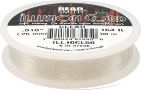 img 3 attached to 💎 Beadsmith Illusion Monofilament Bead Cord .010 - 6lb - 164ft - Improved SEO