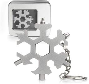 img 4 attached to 🔧 Fronnor Snowflake Multi Tool - 19-in-1 Stainless Steel Keychain Multitool with Bottle Opener, Screwdriver, Wrench - Portable Outdoor Camping Pocket Multitool - Ideal Gadgets for Men, DIY and Travel