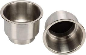 img 1 attached to 🥤 Premium Stainless Steel Cup Drink Holder with Drain for Marine Boat RV Camper - Amarine Made