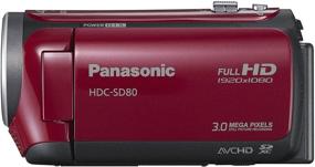 img 1 attached to Panasonic HDC-SD80R HD Camcorder (Red) - SD Card technology (Discontinued model)