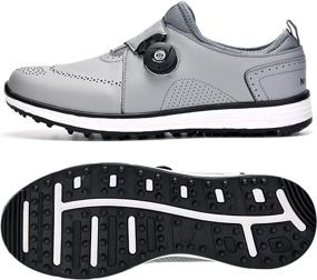 img 3 attached to 🏌️ Waterproof Men's Golf Shoes - Spiked and Spikeless Golf Sneakers for Men and Women by NOXNEX: Slip-On Style