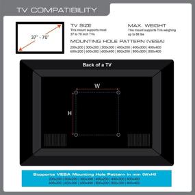 img 2 attached to QualGear QG-TM-002-BLK 37-Inch to 70-Inch Low Profile Fixed Wall Mount for LED TVs, Universal and Ultra Slim, Black