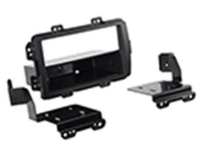 img 2 attached to 🚗 Скосче HA1718B | Комплект для передней панели Honda Civic ISO Double DIN & DIN+Pocket | Модели 2013-2015 с навигацией | Черный