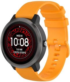 img 3 attached to 20mm Quick Release Silicone Bands for Garmin Vivoactive 3/Forerunner 245 645/Vivomove HR/Vivomove Watch - RuenTech Bands with Enhanced Compatibility