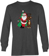 🎅 tcombo santa reindeer christmas t-shirt: boys' clothing for stylish tops, tees & shirts logo