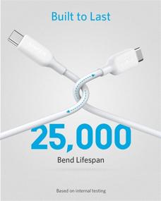 img 2 attached to 🔌 Anker Powerline III 60W USB C-кабель - кабель 1 фут резервного питания USB-C до USB-C для MacBook Pro 2020, iPad Pro 2020, Switch, Samsung Galaxy S20 Plus S9 S8 Plus, Pixel и других устройств (белый)