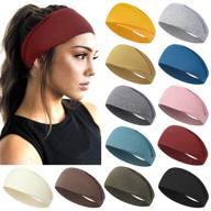 👩 aktvshow non slip headbands for women - 12 pack wide workout headbands for short hair - elastic hair bands for sports, yoga, and exercise - hair accessories for women logo