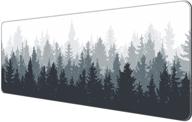 🖱️ dynippy thin extended gaming mouse pad - forest tree design: large xxl desk mat for gaming, office & home use (31.5x11.8x0.08 inch) logo