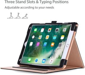 img 1 attached to 📱 ProCase iPad Air (3rd Generation) 10.5" Case 2019, Vintage Stand Folio Case Cover for Apple iPad Air (3rd Gen) 10.5" (2019) and iPad Pro 10.5 (2017), Multiple Viewing Angles, with Apple Pencil Holder - Black