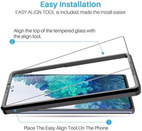 img 3 attached to 📱 6 Пакетов LK 3 шт. Защитное стекло для экрана + 3 пакета чёрного защитного стекла для камеры на Samsung Galaxy S20 FE 5G 6.5-дюймовый, Лёгкая установка с рамкой выравнивания, 9H прочность, совместимо с большинством чехлов