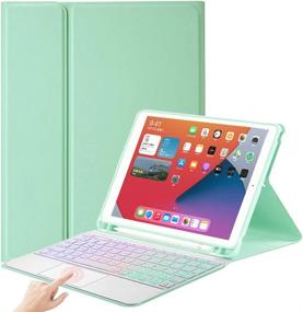 img 4 attached to New iPad10.2 9th Gen 2021 Keyboard Case with Bluetooth Backlight - Compatible with 2019/10.2 iPad, 8th/7th Gen, Air3, Pro10.5 - Removable Touch Keyboard, Automatic Wake/Sleep