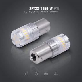 img 3 attached to 🔦 SIRIUSLED FT-1156 7506 LED лампа для фонаря заднего хода: супер яркий, высокая мощность 3030+4014 SMD белый 6500K (набор из 2 штук)