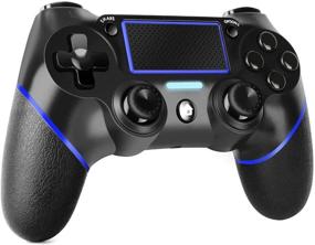 img 4 attached to SADES Wireless PS4 Controller Gamepad for Playstation 4 with Motion Motors, Audio Function, and Mini LED Indicator (Blue)