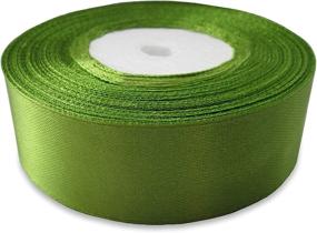 img 1 attached to 🎀 Satin Fabric Ribbon Roll for Crafts - 1 inch x 25 Yards, Royal Olive Color