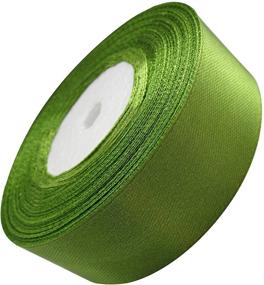 img 2 attached to 🎀 Satin Fabric Ribbon Roll for Crafts - 1 inch x 25 Yards, Royal Olive Color