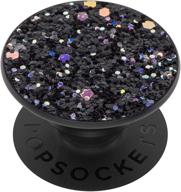 ✨ sparkle black popsockets: popgrip with interchangeable top for phones & tablets logo