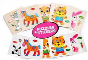 img 2 attached to 🧩 Engage and Educate with Smart Kids Wooden Puzzles for Toddlers