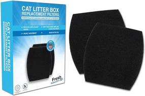 img 4 attached to FRESH HEADQUARTERS Cat Litter Box Filters for Petmate Booda – Activated Charcoal Filters Eliminating up to 99% of Odors, Ensuring a Fresh-Scented Home