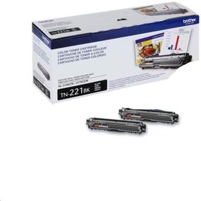 img 2 attached to 🖨️ Brother Genuine TN221BK 2-Pack High-Yield Black Toner Cartridge - Approx. 2,500 Pages/Page - Standard Capacity