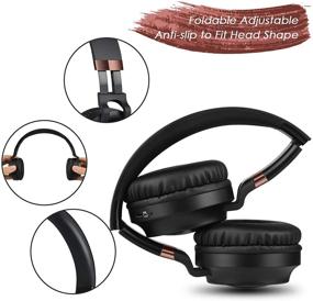 img 1 attached to 🎧 Sendowtek Bluetooth Over Ear Headphones - Wireless Foldable Stereo Bass Headset with 3 Modes, Soft Earmuffs, Built-in Mic - Wired/Wireless Earphones for Phone, PC, Tablets, Audiobooks