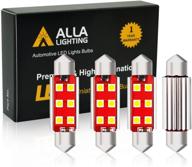 🚗 alla lighting 211-2 578 светодиодная лампа белый фестуны внутренние огни крайне яркие светильники купол карта багажник вежливый свет замена для легковых автомобилей грузовики can-bus 41 мм 212-2 569 6413, 6000k ксенон (набор из 4) логотип