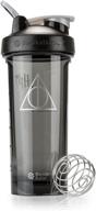 🧙 blenderbottle harry potter protein shaker bottle pro series - ideal for protein shakes and pre-workout, 28-ounce, deathly hallows logo