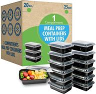 🍱 25 set of 20oz meal prep containers with lids - perfect lunch containers, food prep containers, bento box for food storage, portion control, stackable, microwave/dishwasher/freezer safe compartment логотип