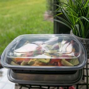 img 1 attached to 🍱 25 Set of 20oz Meal Prep Containers with Lids - Perfect Lunch Containers, Food Prep Containers, Bento Box for Food Storage, Portion Control, Stackable, Microwave/Dishwasher/Freezer Safe Compartment