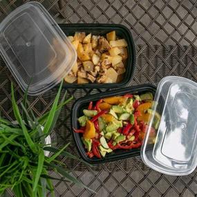 img 2 attached to 🍱 25 Set of 20oz Meal Prep Containers with Lids - Perfect Lunch Containers, Food Prep Containers, Bento Box for Food Storage, Portion Control, Stackable, Microwave/Dishwasher/Freezer Safe Compartment