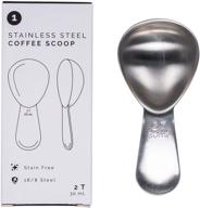 ☕ airscape stainless steel coffee scoop - accurately measured 2 tablespoons spoon, designed for comfort and precise coffee brewing, fits airscape canister logo