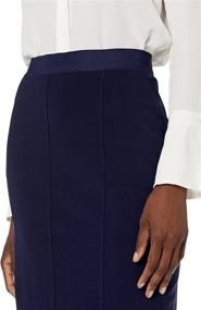 img 2 attached to Lark &amp; Ro Women's Elastic Waist Pencil Skirt with Princess Seams - Amazon Brand