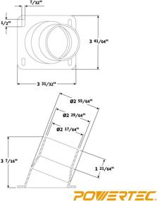 img 2 attached to 🌪️ Dust Port 2 1/2" Universal by POWERTEC 70124 - Optimize Your Dust Collection System