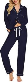 img 2 attached to Ekouaer Pajama Womens Sleepwear Nightwear Women's Clothing for Lingerie, Sleep & Lounge