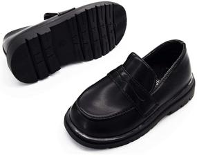 img 1 attached to 👟 Детские классические кожаные туфли на шнуровке от COSANKIM