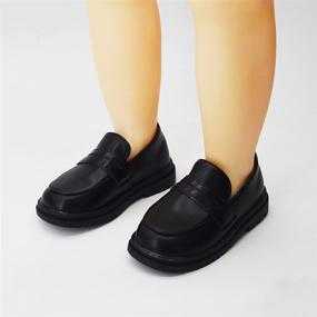 img 3 attached to 👟 Детские классические кожаные туфли на шнуровке от COSANKIM
