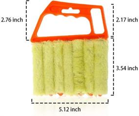 img 3 attached to 🧹 Efficient Mini Blind Cleaner Brush for Dusting Blinds, Shutters & Air Conditioners - Removable & Washable Duster with 7 Slat Handheld Household Cleaning Tool for Awnings, Siding, Vinyl, Car, and Fan