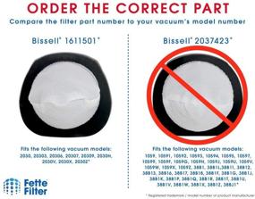 img 3 attached to 🧹 Fette Filter - Bissell 3-in-1 Stick Vacuum Compatible Vacuum Filters - Replaces Part # 1611501 (Pack of 4)