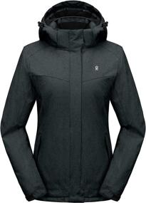 img 2 attached to Little Donkey Andy Women's Waterproof Hiking Skiing Jacket - Removable Hood, Fleece Lined Winter Warm Rain Coat