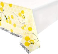 🐝 bumble bee party table covers (54 x 108 in., 3 pack): vibrant décor for buzzworthy celebrations! logo