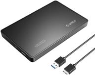 💻 orico usb 2.5 sata external drive enclosure - portable hdd/ssd case adapter | tool-free, max 4tb, uasp, ps4/xbox compatible | samsung, wd, seagate -2588 black logo