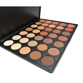 img 1 attached to 👁️ Everfavor 35 Colors Pro Eyeshadow Palette: Pigmented Matte Shimmer Palette for Stunning Nude Eye Makeup