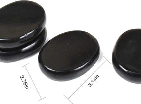 img 1 attached to 🏞️ Windfulogo 6Pcs Hot Massage Stones Set - Natural Basalt Heated Warmer Stones for a Relaxing Spa Massage - 2.36 x 3.14in (6x8cm)2